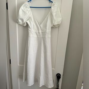 J. Crew White Linen Dress